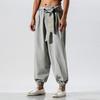 Pantaloni Kimono Casual Giapponesi Uomo Pantaloni Larghi Uomo Abbigliamento Asiatico Tradizionale Pantaloni Harem Ricamati
