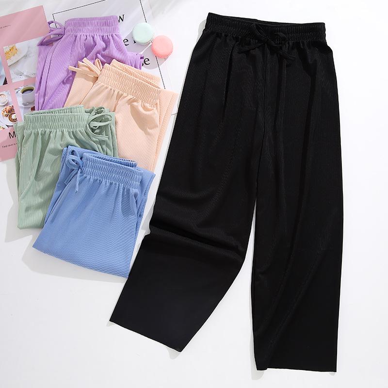 

Летние черные широкие брюки от комаров для девочек, свободного кроя 140cm