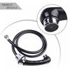 Black Shower Head & Hose Nozzle 15cm Anti-corrosion