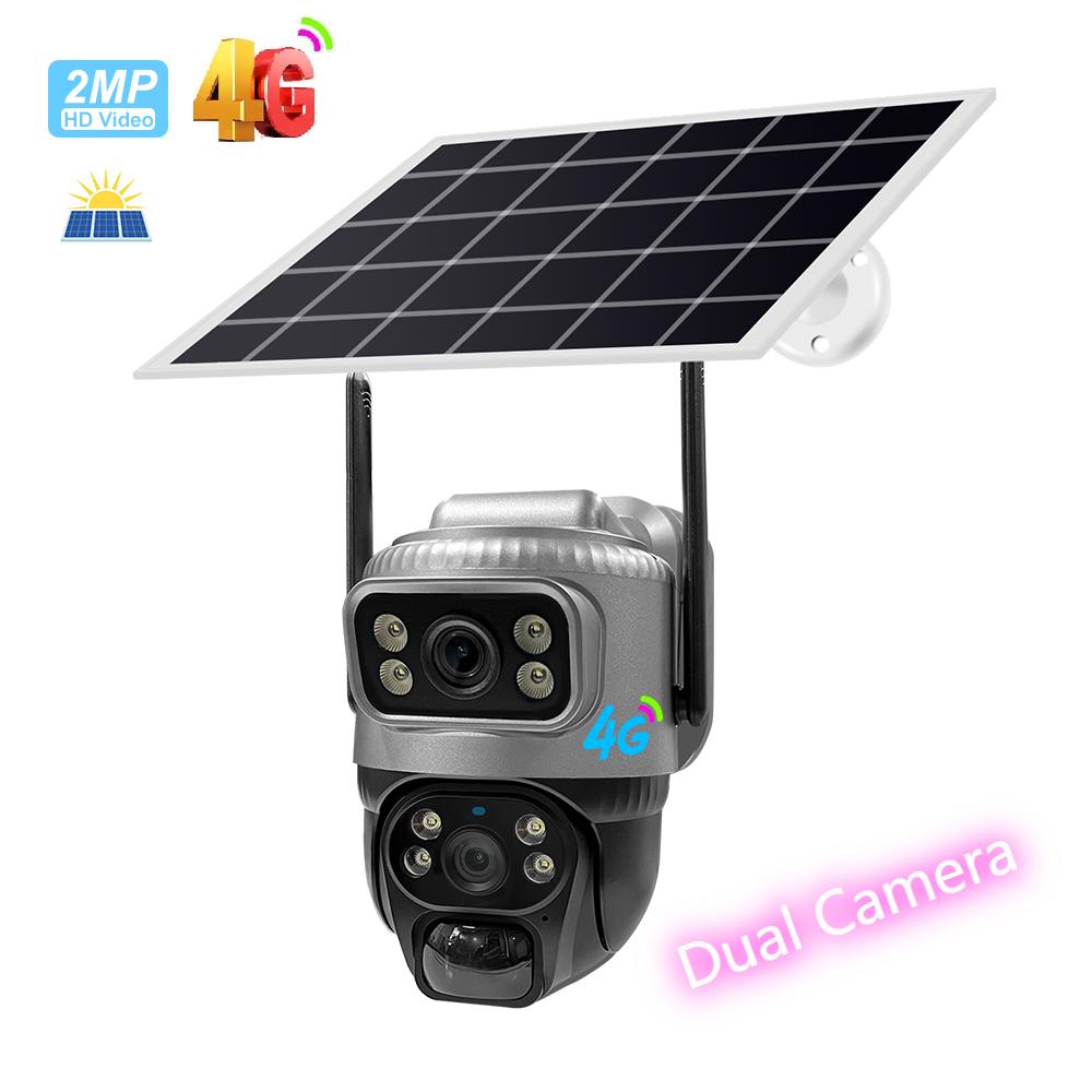 Solar-powered Surveillance Camera, Waterproof IP Network Camera, WIFI/4G Wireless Smart CCTV Recorder