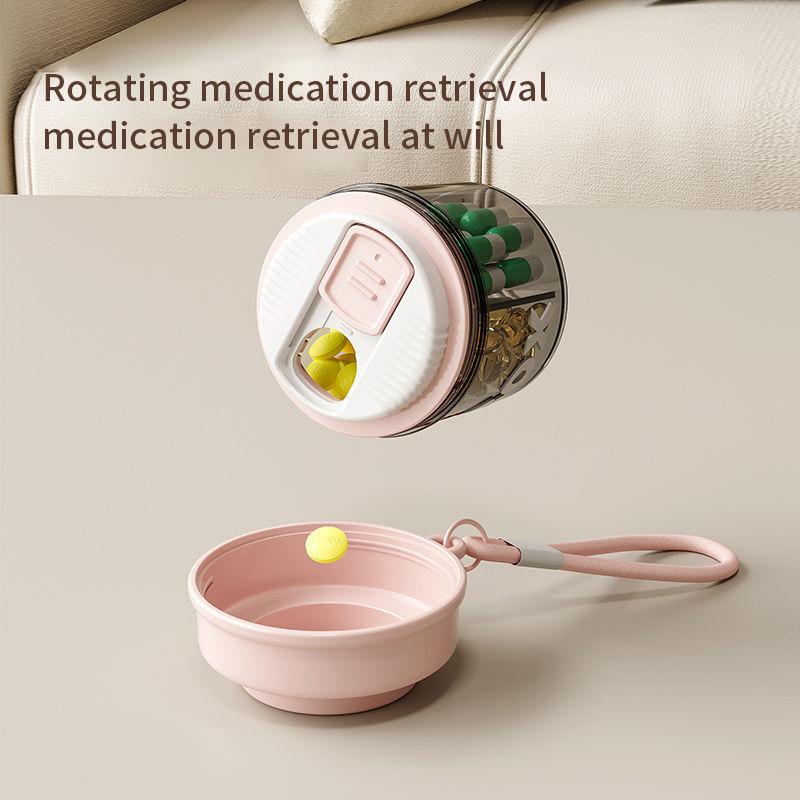 Portable Pill Box Three Meals Pill Reminder Carrying Medication Dispensing Organizer Sealed Packing Dispensing Jar