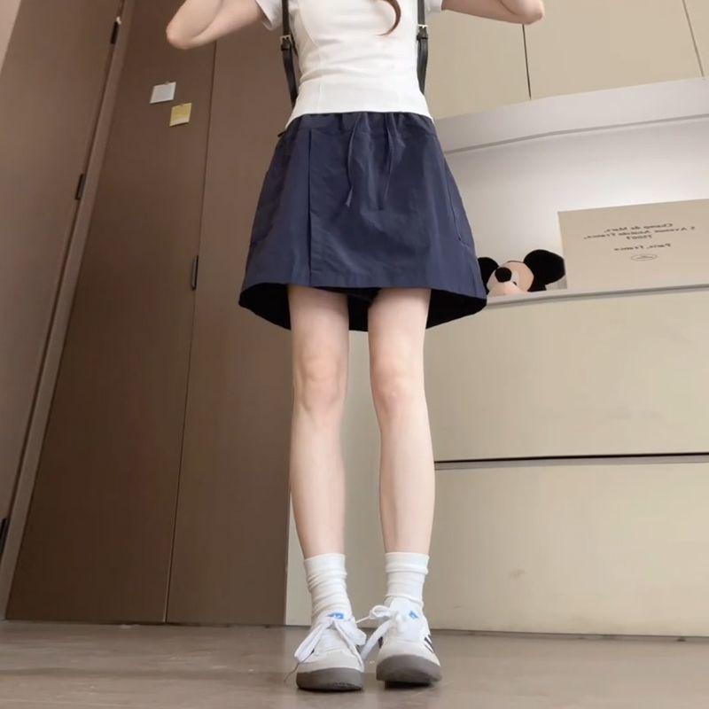 

Summer High-Waisted Quick-Dry Skort - Slimming, Lightweight & Versatile Casual Anti-Exposure Shorts S (Recommended for under 100 jin)