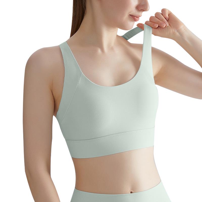 CD High-Impact Sports Bra: Shockproof, Antibacterial, One-Piece Design with Adjustable Straps