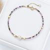 2mm Tourmaline With 7mm Freshwater Pearl Bracelet For Women Natural Stone Bangle Jewelry Amethyst Chains