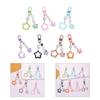 Sweet Gradient Pentagram Star Pendant Keychains Car Keyring Backpack Decoration