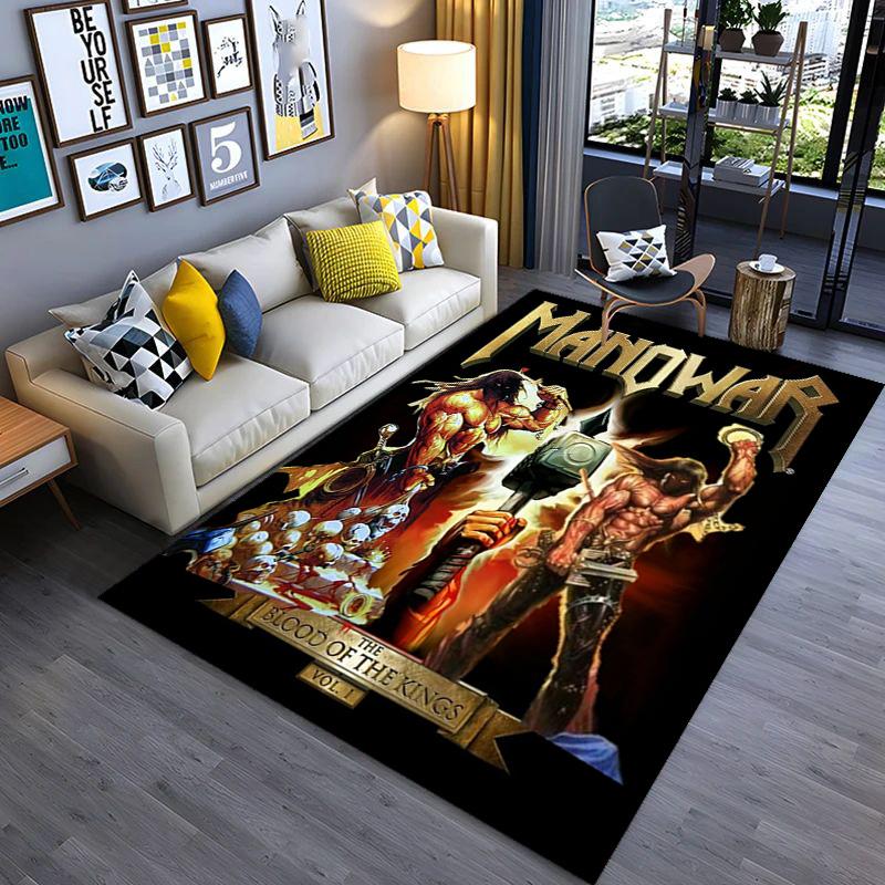 Manowar: Blood Kings carpet Doormat Living room and bedroom mats Dormitory decoration Bathroom mat Office chair cushion