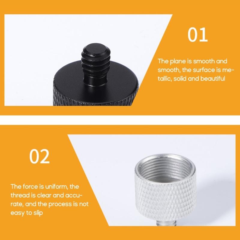 Microphone Stand Adapter Screw 5/8 3/8 1/4 Converter Screws for Microphone Camera Tripods Stand Screws Aluminum Alloy-