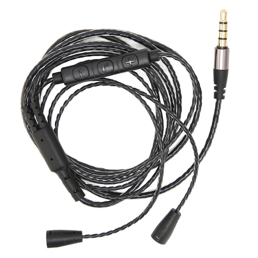 3.5mm Plug Braided Wire Headphone Replacement Cable for IE 8 IE 80 for Laptops