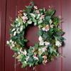 Artificial Flower Wreath Spring Wreath Decoration for Front Door Farmhouses Garden for Wedding Party Home Decoration