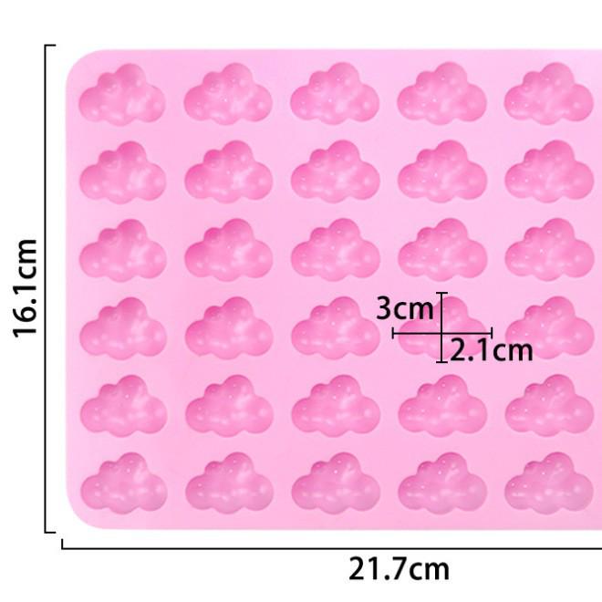 36-Cavity Silicone Mold for Cloud Buns, Cakes, Chocolates, Ice Cubes, Resin, Wax, and Candy
