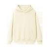 Fleece-Lined Thickened Hua Cotton Drop-Shoulder Hoodie - 2023 Autumn/Winter Solid Color Loose Hooded Sweatshirt with High Neck