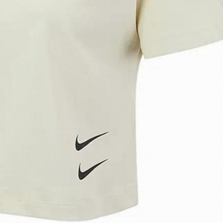 Nike Solid Color Logo Print Round Neck Short Sleeve T-Shirt Women Tops Gray DB3873-238