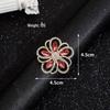 Exquisite Women's Red Flower Brooch – Niche Design, High-End Suit Accessory
