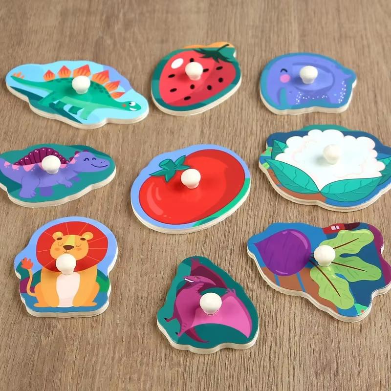 Ungiftiges Montessori Formsortierspielzeug Farbzuordnungs-Puzzlebrett Pädagogisches Holzspielzeug für Kleinkinder Frühes Lernen