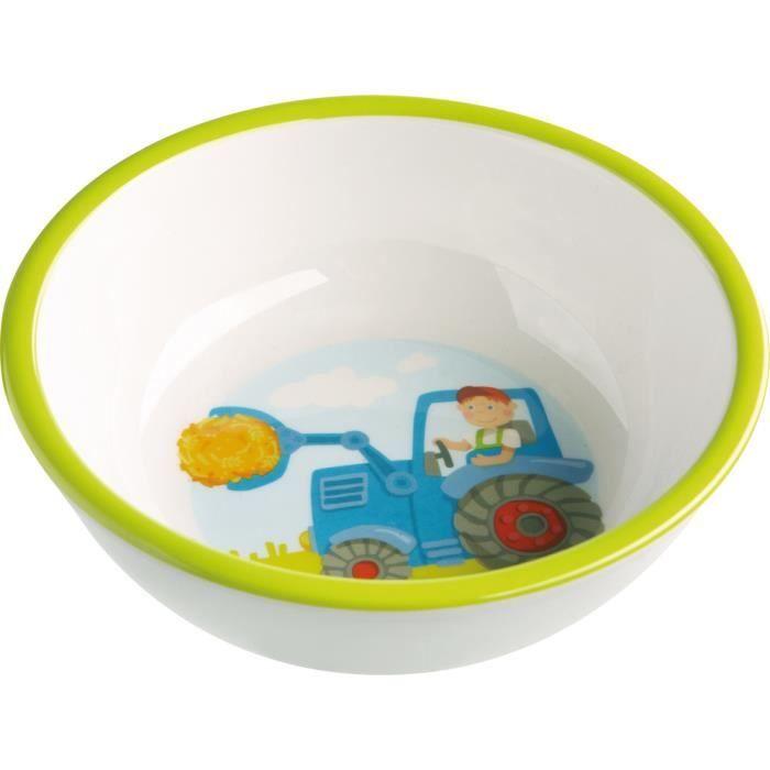 Haba bol tracteur junior 15,5 cm mélamine blanc/vert
