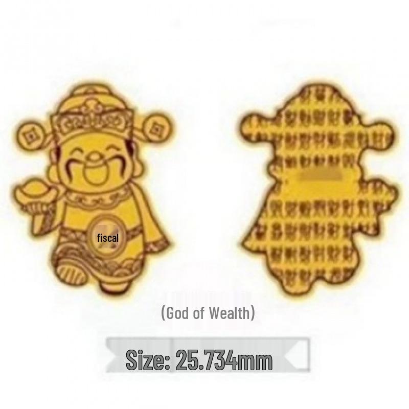 Pure Gold "Princess Luck" Phone Sticker – Wealth & Treasure Gold Leaf Design for Prosperity & Fortune