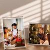 Transparent Acrylic Magnetic Picture Frames with Stand Rectangle Clear Photo Frame Minimalist No-drill Display Board