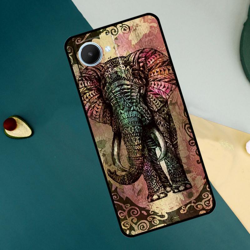 Elephant Mandala Aztec For Realme 15 14 10 11 12 13 Pro Plus C65 C67 C71 C63 C61 C55 C51 C53 C75 GT6 GT7 Pro Case