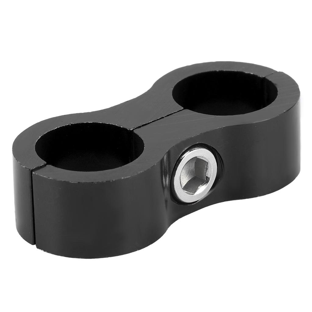 8AN Hose Separator Clamp Aluminum Alloy Fitting Adapter Accessory for Fuel Oil Brake Gas LineBlack