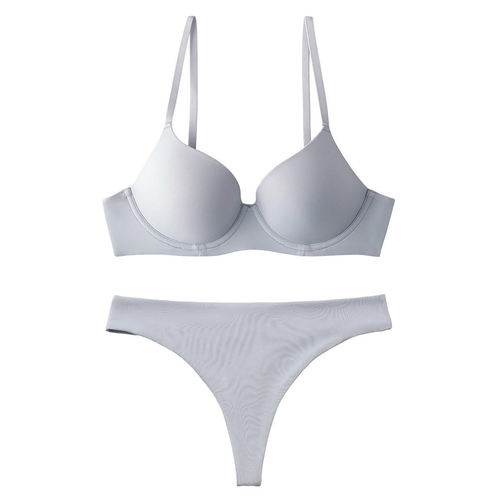 European and American large-size underwear summer smooth surface non-marking soft steel ring bra large chest small anti-sagging upper suppor