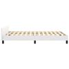 Bed Frame with Headboard White 120 X 200 Cm Faux Leather