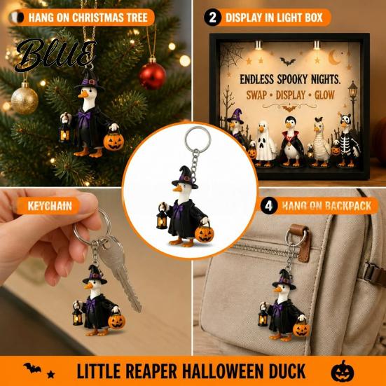 Spooky Season Toys Halloween Advent Calendar 2026 with 24 Horror Ducks Figures  Days of Holiday Surprise Gift for Children Countdown Acrylic