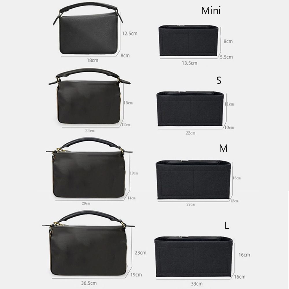Felt Handbag Insert Bag Large Capacity Multi-Pocket Internal Bag Storage Organization Portable Purse Liner for Loewe Puzzle