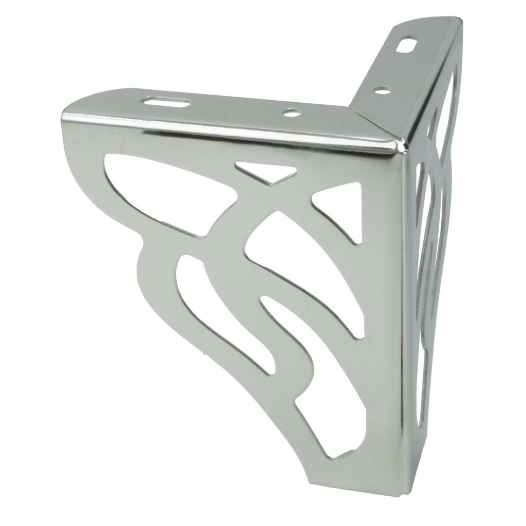 Metal furniture leg 13 cm, silver gloss
