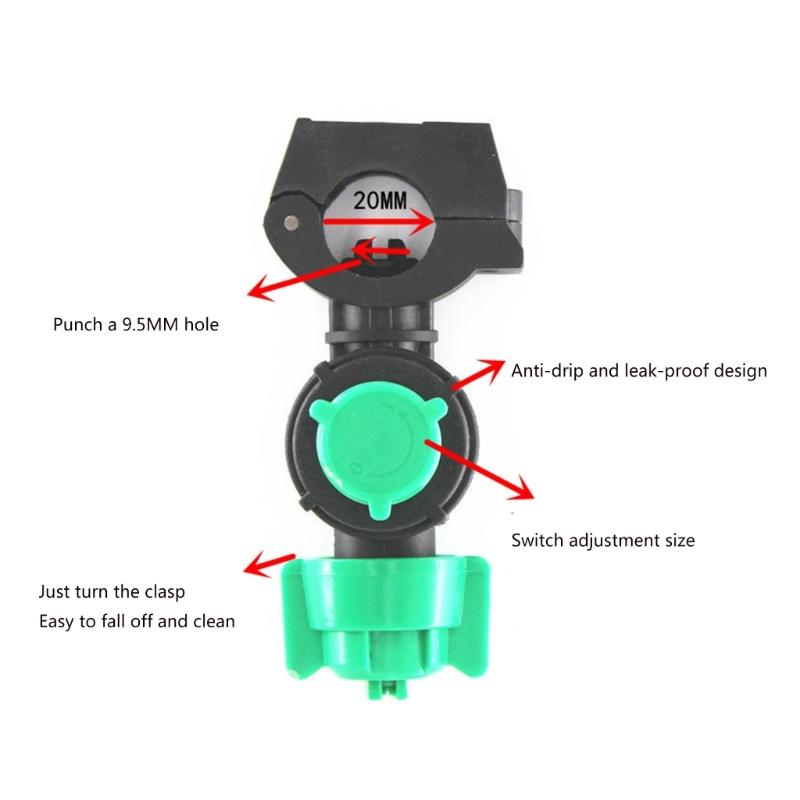 Heavy Duty Fan Pattern Sprayed Nozzles External Thread Connection Anti Leakage For Greenhouses Farming Equipment 10 Pack