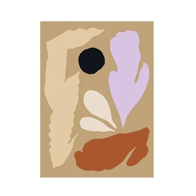 

Different Shapes Gallery Painting Abstract Line Flower Poster Geometric Patterns Wall Art Canvas Painting For Living Room Deco 21X30CMNo Framed белый