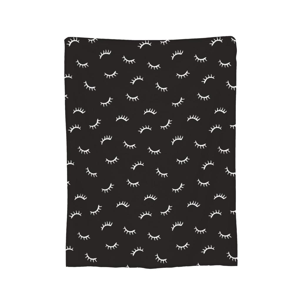 Eyelash Cartoon Eyelashes Blankets Flannel Spring Autumn  Portable Soft Throw Blanket for Sofa Travel Bedspreads