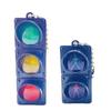 Small LED Traffic Light Keychain Pendant Realistic Signal Light Key Ornament Fashion Keyrings for Kids and Collectors