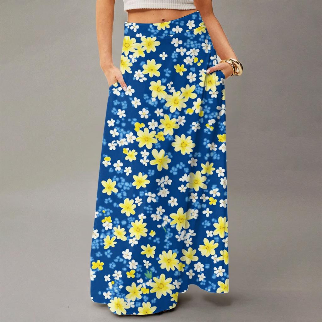 Women's Flowing Maxi Dress Regular Casual Summer Floral Print Bohemian  Skirt
