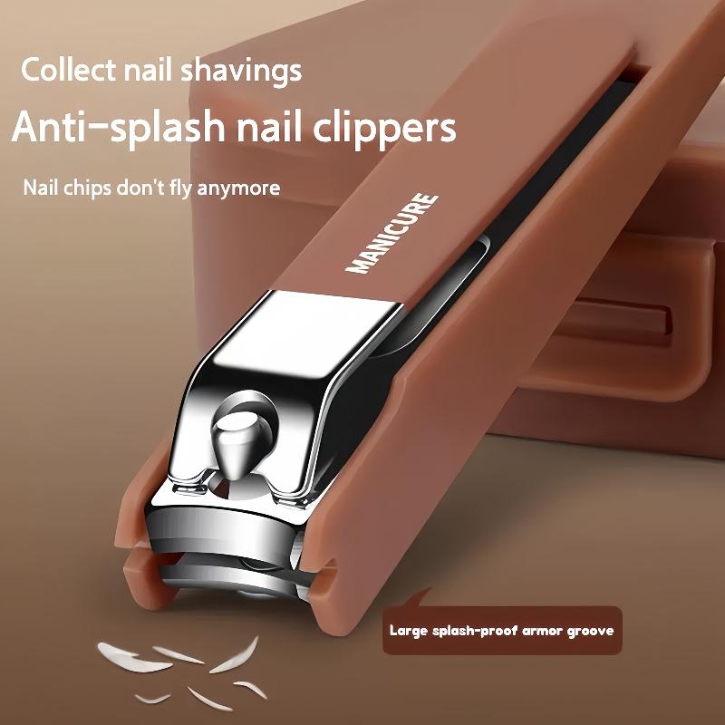 8pcs Stainless Steel Nail Clipper Set, Including a Beautiful Storage Box and Anti-splash Nail Clippers