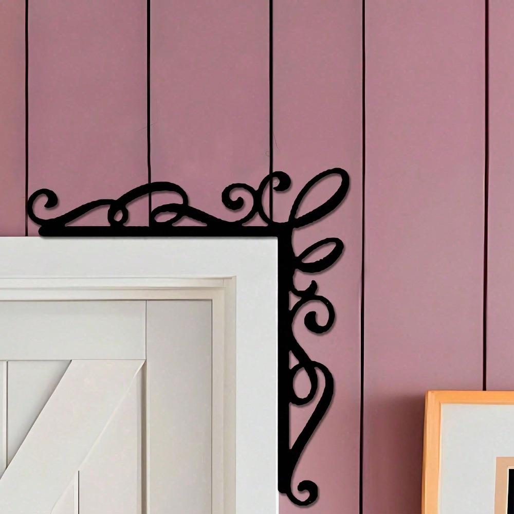 Vintage Forged Iron Wall Art with Scroll Patterns Durable Handcrafted Metal Decor for Home Christmas Gift