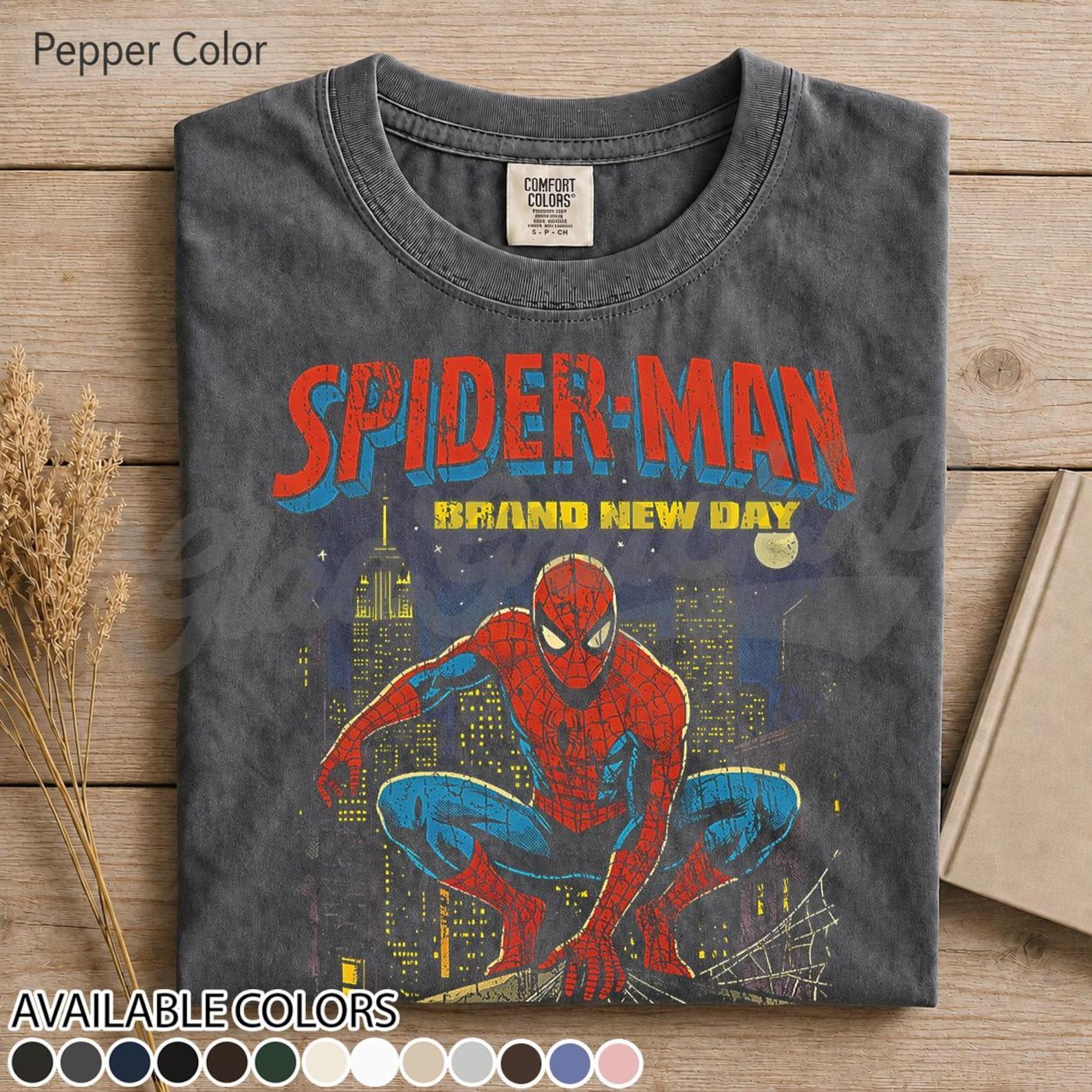 Spider-Man Brand New Day Shirt, Vintage Marvel Comic Tee, Superhero Graphic T-Shirt BK S