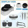 Funny Party Hats Cowboy Hat for Womens Cowgirl Hat,Sunglasses,Bandanas,Earring,Bracelet 5Pcs Set Costume Dress Up