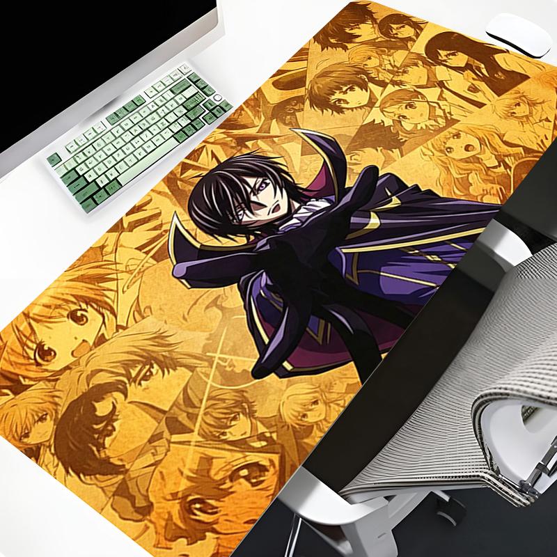 Kawaii Mouse Pad Xxl Gaming Desk Mat Pc Computer Game Accessories Nonslip Cool Keyboard Pad Code Geass Anime Extended Mousepads