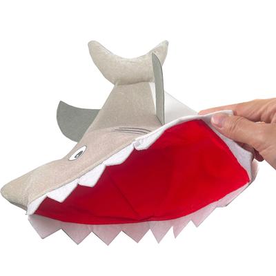 Chapeau Requin en Peluche Stéréoscopique Créatif Costume d'Halloween Pour Adulte Chapeaux Animaux Drôles