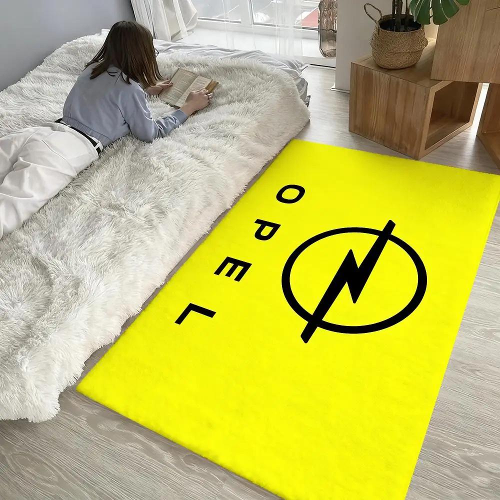 German Lightning Bolt Compact Car Vehicle Thickened Absorbent Non-Slip Floor Mat Bedroom Living Room Door Mat Flannel Rug