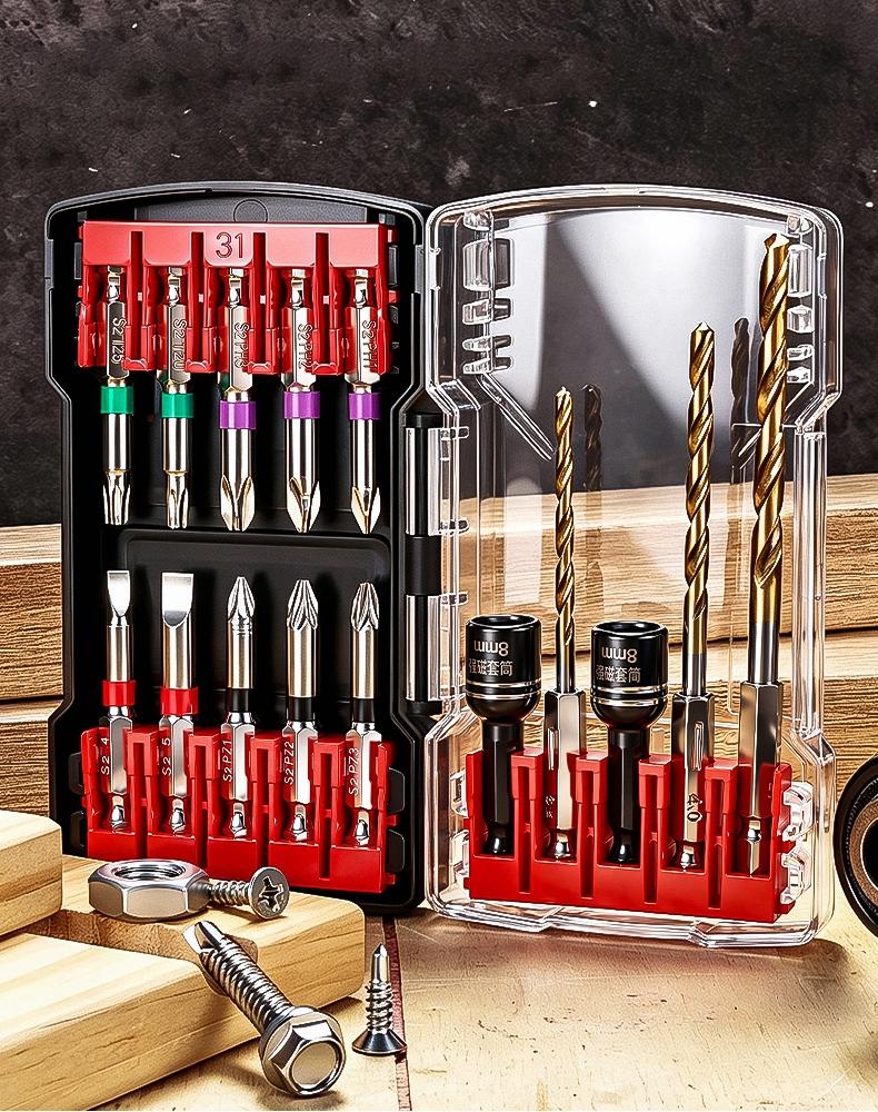 Xiaomi 10/15/34PCS Impact Driver Bit Set Hex Shank Magnetic Screwdriver Socket Bits For Power Drill Wood Metal Home Tool Kit