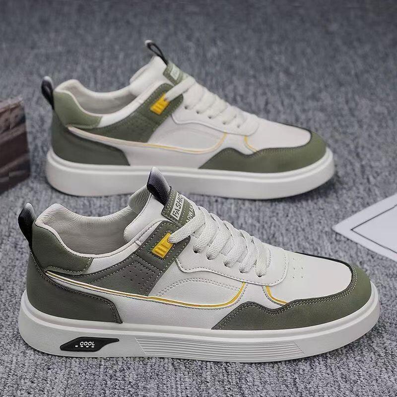 

Мужские кроссовки для активного отдыха, удобные туфли на плоской подошве, износостойкие мужские кроссовки для бега, повседневные теннисные туфли на шнуровке Zapatillas Hombre 41 зелёный