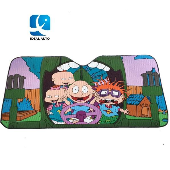 

Напечатанный на заказ автоматический солнцезащитный козырек на лобовое стекло автомобиля, складной алюминиевый передний автомобильный козырек от солнца