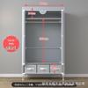 Economical Single-Person Fabric Wardrobe with 3 Storage Boxes, 90CM - Simple, Stylish Organization