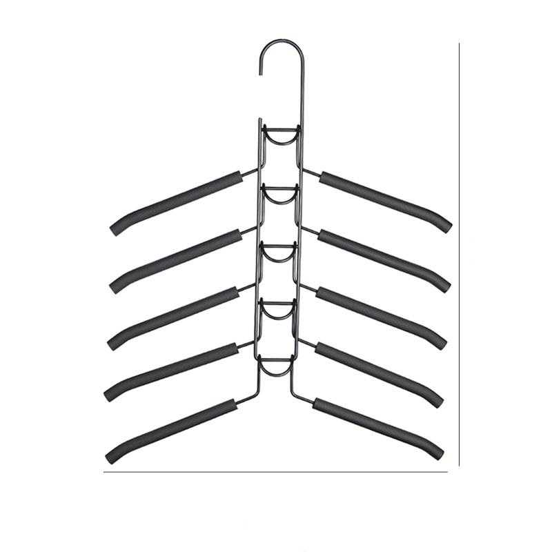 Compact Multi-Layer Hanger: Space-Saving Folding Clothes Rack for Home Wardrobe Storage