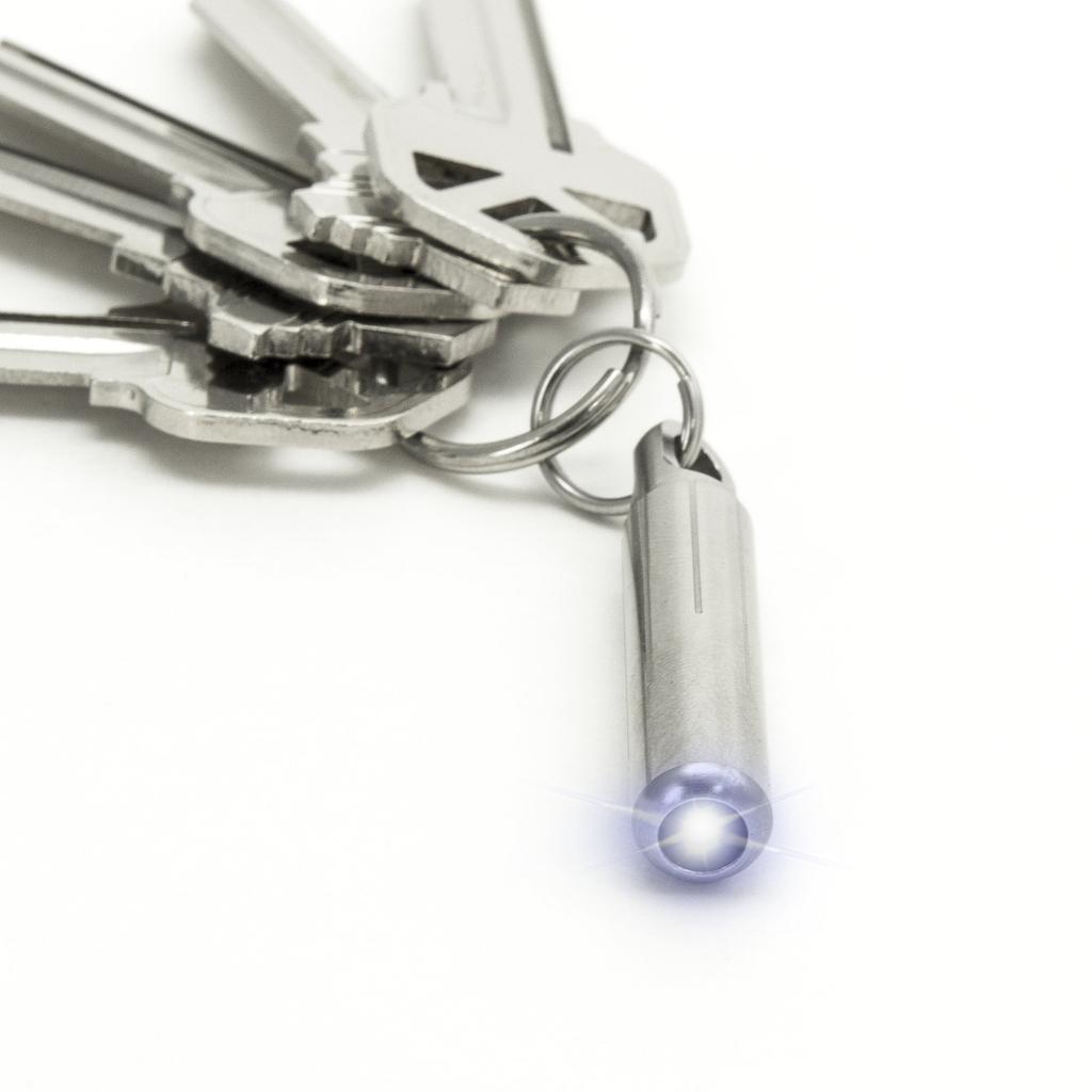 KeySmart Nano Torch Stainless Steel Keychain Flashlight