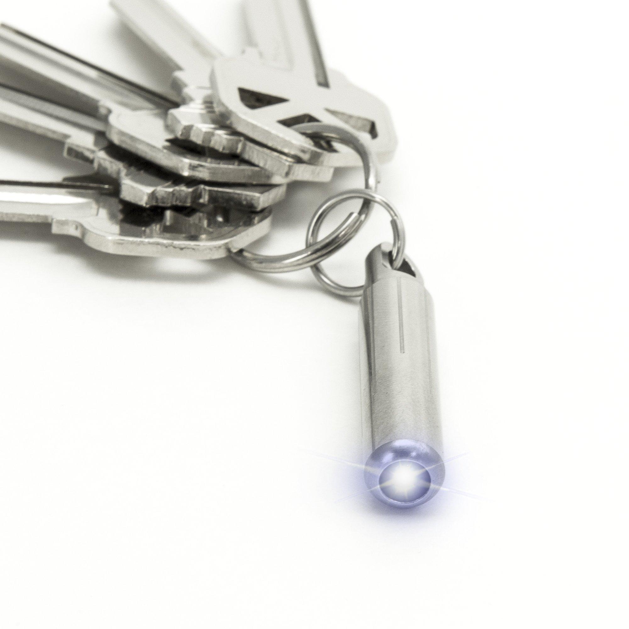 

KeySmart Nano Torch Нержавеющая сталь Брелок Фонарик