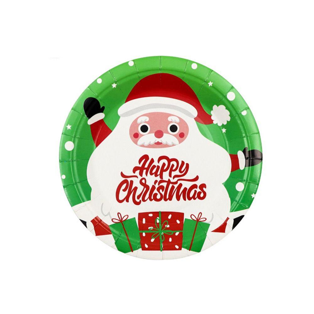 Environmental Christmas Paper Plates Disposable Christmas Paper Cups Christmas Tableware Set  Home