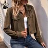 Women's Fashion Casual Fall Winter Long Sleeve POLO Neck Jackets & Coats
