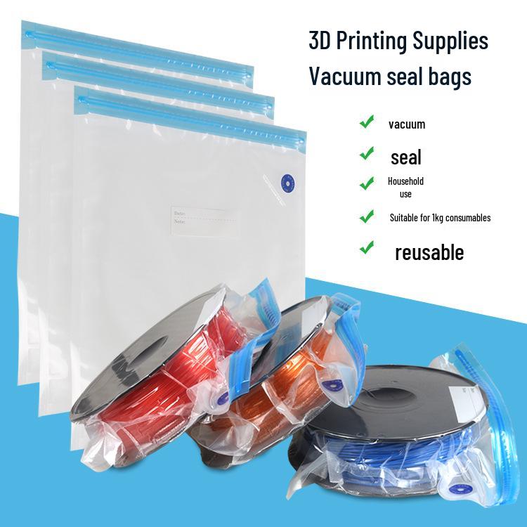 Vacuum Sealed Filament Bag for 3D Printing - Moisture & Dust-Proof Storage